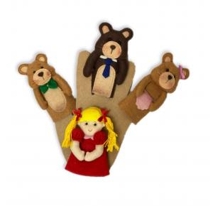 Cachinhos Dourados e os Três Ursos - Dedoche - Grillo Brinquedos
