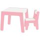Conjunto de Mesa + Cadeira Infantil - Rosa Mobilha - Junges