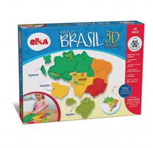 Mapa do Brasil 3D Plástico - Elka