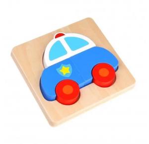 Mini Quebra-Cabeça Carro de Polícia - Tooky Toy