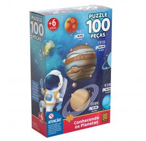Puzzle 100 peças Conhecendo os Planetas - Grow