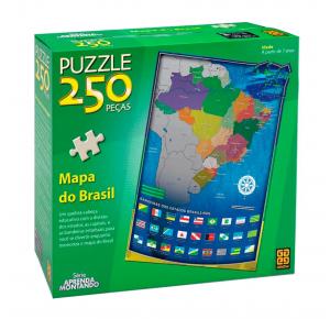 Puzzle 250 peças Mapa do Brasil - Grow