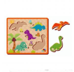 Quebra-Cabeça De Encaixe Dinossauros - Abc Brinquedos