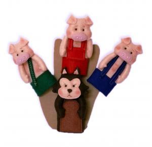 Três Porquinhos - Dedoche - Grillo Brinquedos