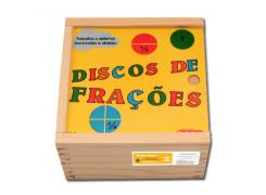 Brinquedo Educativo de Madeira - Matemática - Disco de Frações