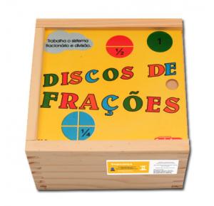 Brinquedo Educativo de Madeira - Matemática - Disco de Frações