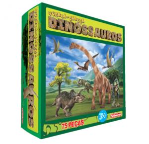 Brinquedo Educativo de Madeira - Quebra-Cabeça de Dinossauro