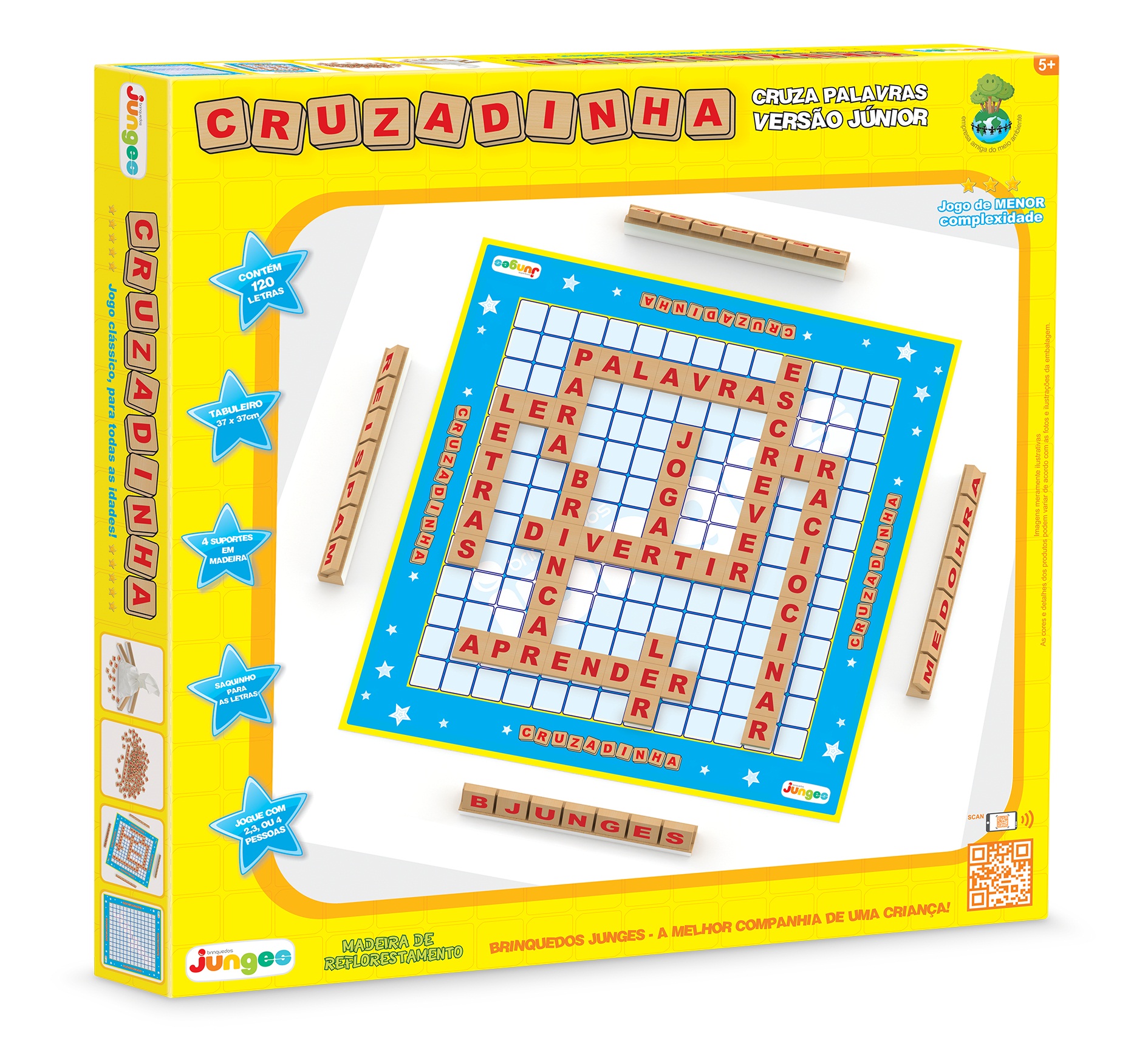 Jogo Educativo Pedagógico Forma Palavras Com 120 Letras Toia