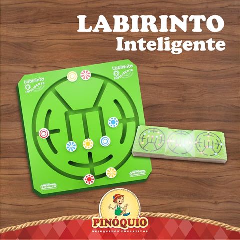 Labirinto Inteligente Jogo Educativo Pedagógico Madeira